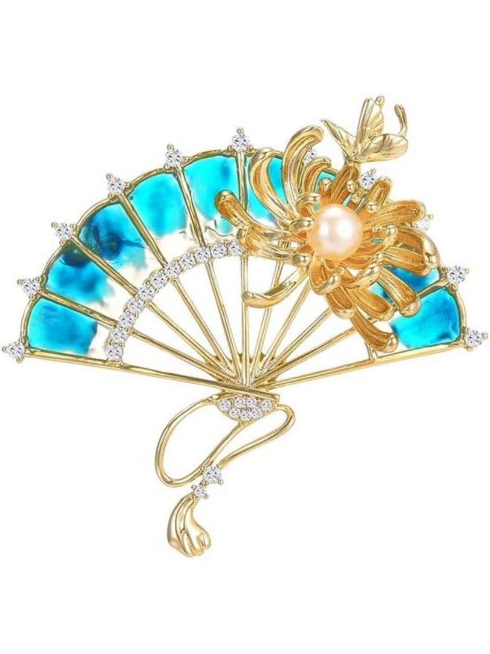 Glamorous Rhinestone Brooch Pin - Fashion Jewelry Accessory for Women’s Dress